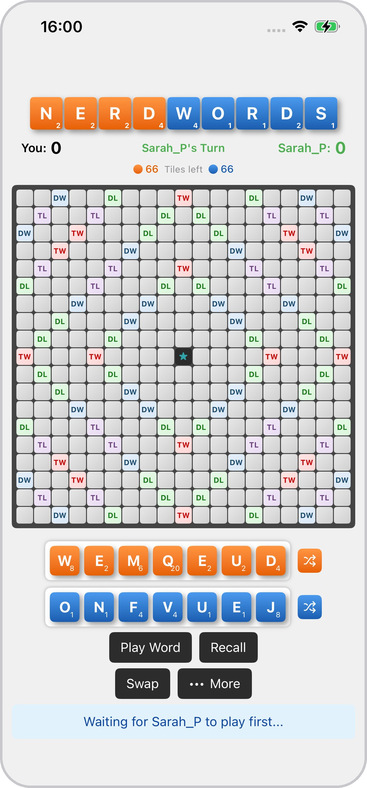 Nerd Words — new game empty 19x19 board