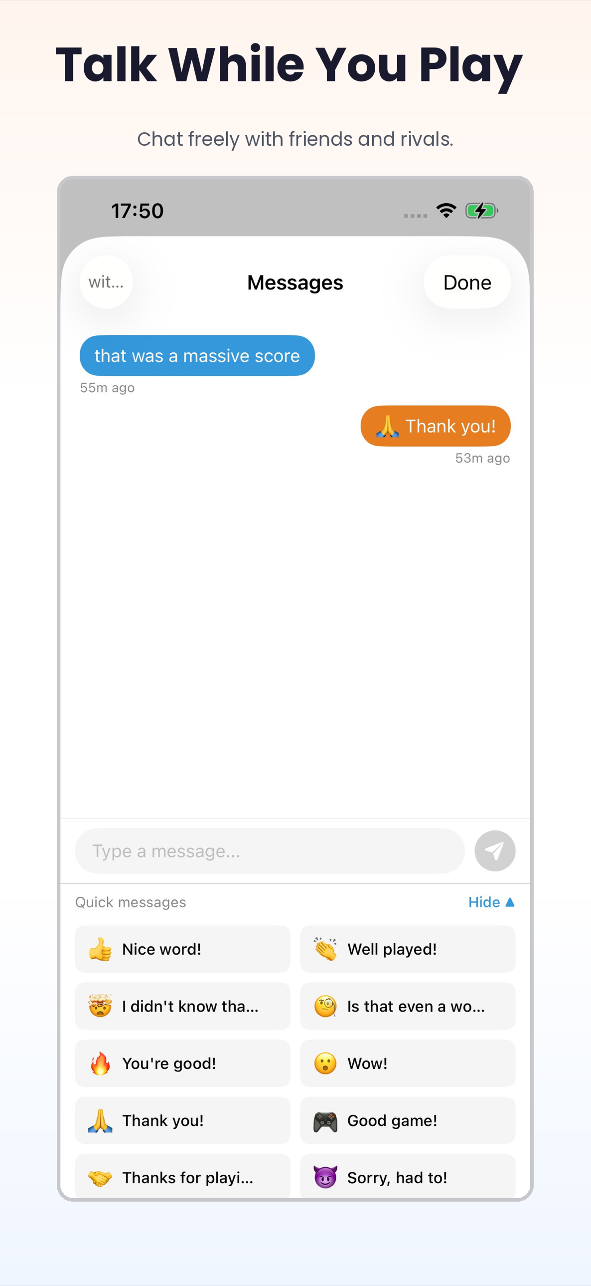 Chat with friends while you play